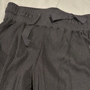 ZYIA Active Black Textured Pants with Drawstring